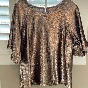 Gold sequin top